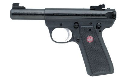 Ruger 22/45 Target 22 LR 4″ 10+1 Black Zytel Grip Blue Steel