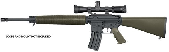 Armalite M15A4 Tactical AR-15 Rifle , 223 Remington, 20″ Chrome Lined, Green Fbrglass Stock, Black Matte Finish, 30 Rds