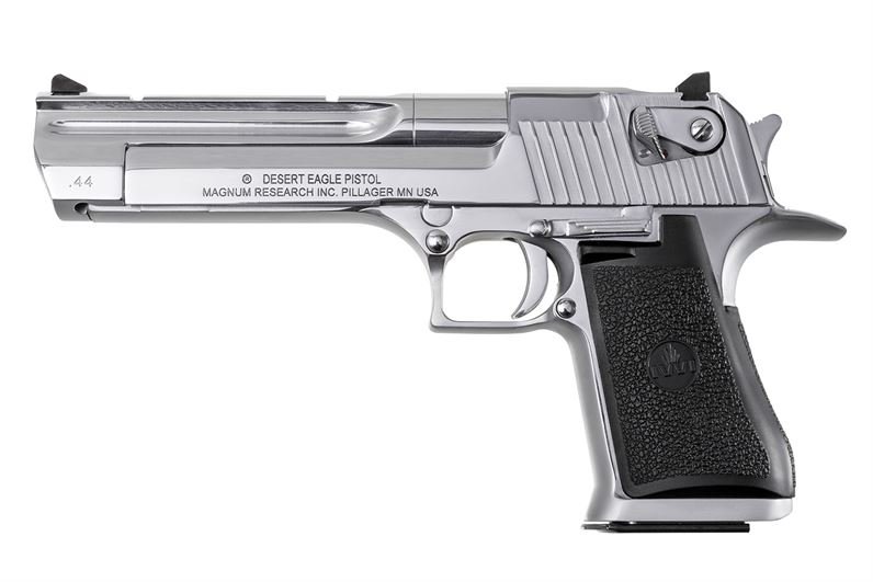 Magnum Research Desert Eagle Mark XIX 44 Mag Pistol with Polished Chrome Finish (No Top Rail)