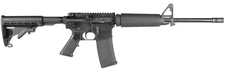 Armalite Eagle-15 Semi-Auto Rifle 15EA01, 5.56mm, 16″, Adj Synthetic Stock, Black Finish, 30 Rd