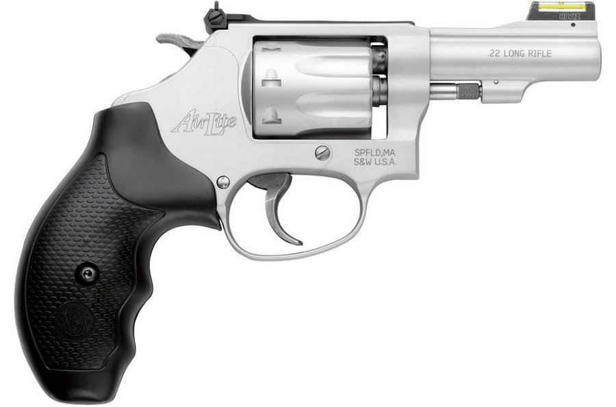 Smith & Wesson Model 317 Kit Gun 22LR J-Frame Revolver with Hi-Viz Fiber Optic Sight
