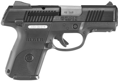 Ruger SR40C Compact 40 S&W 3.5″ 9+1 Black Syn Grip Black/Black Nitride
