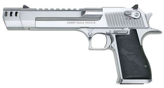 Magnum Research Desert Eagle 44 Magnum Brushed Chrome Pistol with Muzzle Break