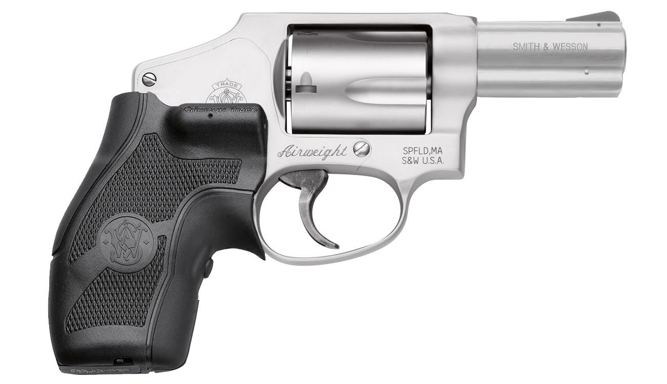 Smith & Wesson Model 642 38 Special J-Frame Revolver with 2.5-inch Barrel and Crimson Trace Lasergrip