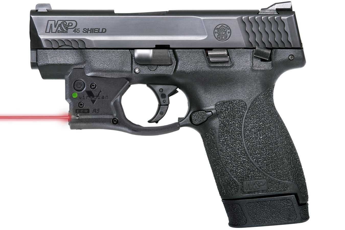 Smith & Wesson M&P45 Shield 45 ACP Centerfire Pistol with Thumb Safety and Viridian R5 Red Laser