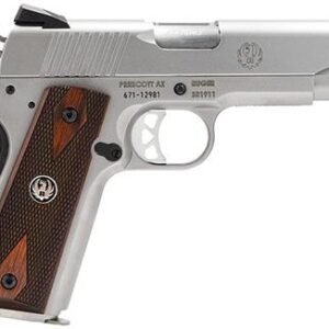 Ruger SR1911 Standard 45 ACP 4.25″ 8+1 Wood Grips Stainless Finish