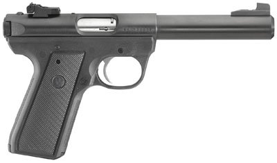 Ruger 22/45 Target 22LR 5.5″ 10+1 Checkered Poly Grip Blue Finish