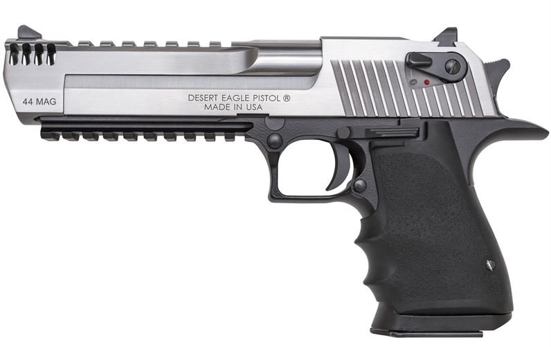 Magnum Research Desert Eagle Mark XIX L6 44 Mag Stainless Steel Slide with Black Aluminum Frame