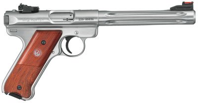 Ruger 10118 Mark III Hunter 22LR 6.87″ 10+1 Half-Checked Cocobolo Grip Stainless