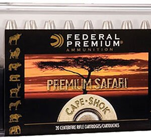 Federal Premium Cape-Shok P370WH, 370 Sako Magnum, Woodleigh Hydro Solid Bullet, 286 GR, 2450 fps, 20 Rd/bx