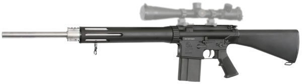 Armalite AR10 Rifle 10TBNF260, 260 Remington, 22 in, A2 Buttstock, Black/Stainless Finish