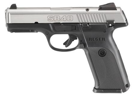 Ruger SR40 Semi Automatic Handgun .40 S&W 4.14″ Barrel 15 Rounds Black Glass Filled Nylon Frame Stainless Steel Slide 3470