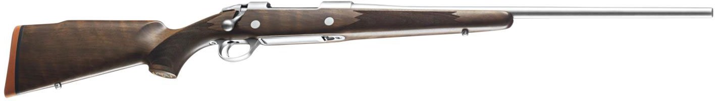 Sako 85 Hunter Stainless Rifle JRS1H52, 7mm-08 Remington, 22 7/16 in, Walnut Stock, Stainless Finish