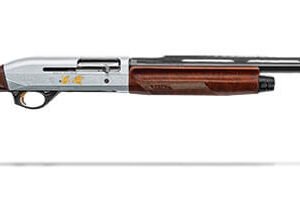 Benelli Montefeltro 20 Gauge 24″ Silver Featherweight Satin Walnut/Weathercoat Nickl/Blue Etched Game Scene Semi-Auto Shotgun 10819