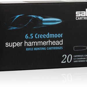 Sako Super Hammerhead Rifle Ammunition C663436HSA10X, 6.5 Creedmoor, Bonded Core Boat Tail, 140 GR, 2740 fps, …