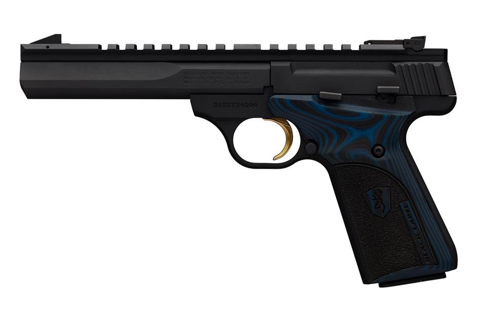 Browning Buck Mark Black Label Contour 22LR Rimfire Pistol with Black G-10 Grips