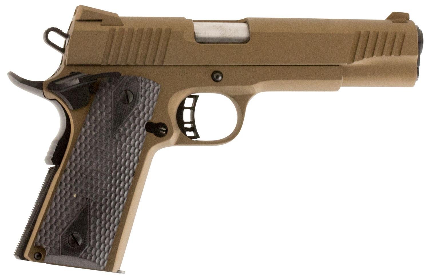 Howa Citadel M-1911 Officer Pistol C9MMCS148H00, 9mm, 3.5″, Hogue Grips, Burnt Bronze Cerakote Finish, 8 Rds