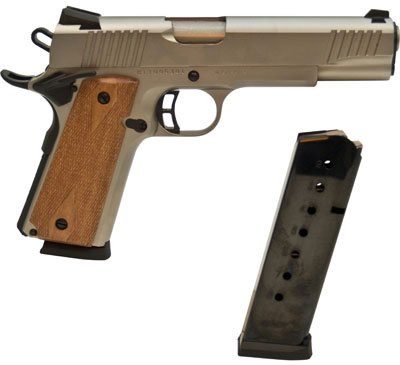 Howa 1911 Semi-Auto Pistol CIT45FSPBN, 45 ACP, 5 in, Checkered Wood Grip, Finish, Novak Sights, 8 Rd