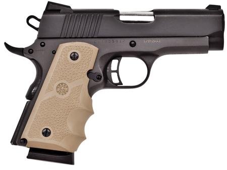 Howa Citadel M-1911 Pistol CIT45CSPHSND, 45 ACP, 3.5″, Sand Hogue Grips, Black Finish, 7 Rds