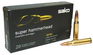 Sako Super Hammerhead Rifle Ammunition PC29236A, 308 Winchester, Soft Point Boat Tail Bonded Core, 180 GR, 20 …