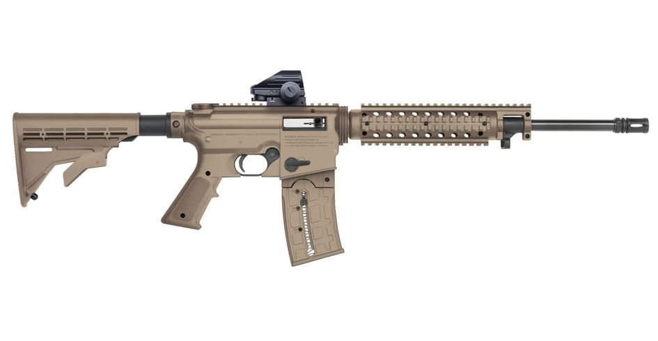 Mossberg 715T 22LR Rimfire Rifle with Flat Dark Earth Finish and 1x Green Dot Sight