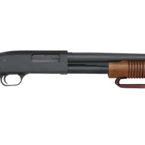 Mossberg 590 Nightstick 12 Gauge Pump-Action with Wood Raptor Grip and Leather Strap