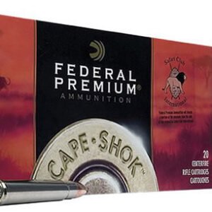 Federal Premium Cape-Shok Rifle Ammunition P370B, 370 Sako Mag, Nosler Partition, 286 GR, 995 fps, 20 Rd/bx