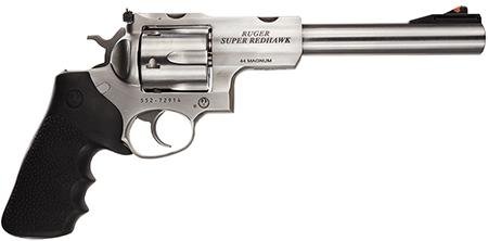 Ruger Super Redhawk Standard 44 RemMag 7.5″ 6 Round Black Hogue Tamer Grip SS
