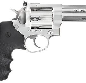 Ruger 1705 KGP141 357 Mag Alloy Steel 4″ Heavy Barrel 6rd Blk Hogue Monogrip SS