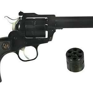 Ruger 10621 Single-Six Convertible 22LR/22Mag 5.5″ 6rd w/AS Blk Rubber Grip Blue
