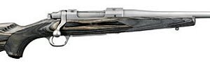 Ruger, Hawkeye Laminate Compact, Bolt-Action Rifle, 7mm-08 Rem, 16.5″ Barrel, Hawkeye Matte Stainless Finish, Stainless Steel, Black Laminate Stock, 4Rd