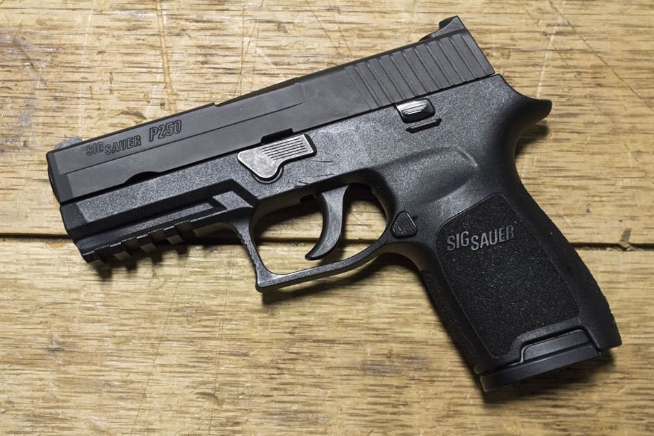 Sig Sauer P250 Compact 45 Auto DAO Police Trade-ins with Night Sights (Good Condition)