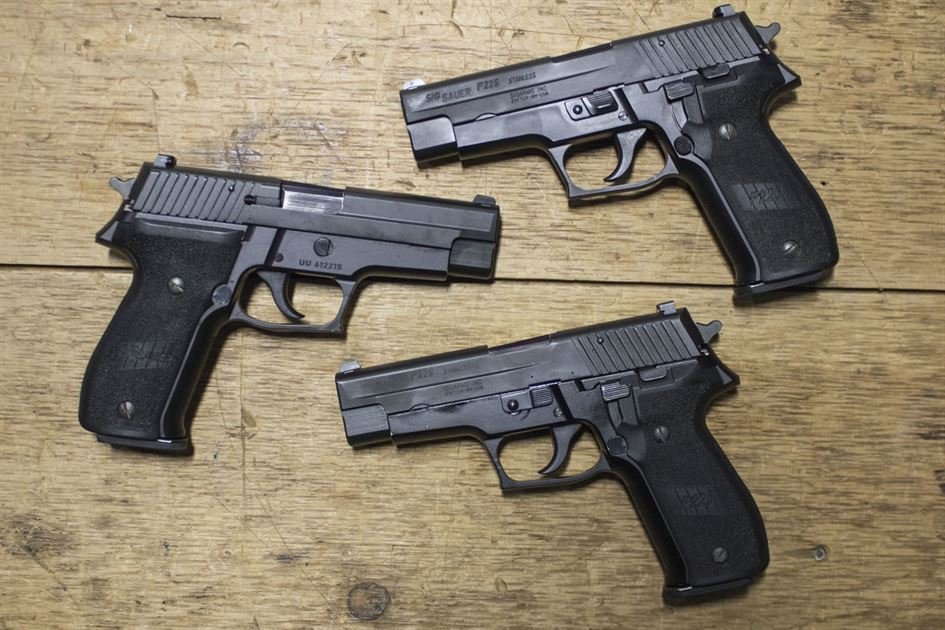 Sig Sauer P226 9mm DA/SA Police Trade-in Pistols (Very Good Condition)